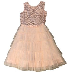 Jona Michelle Pink Tiered Formal Dress